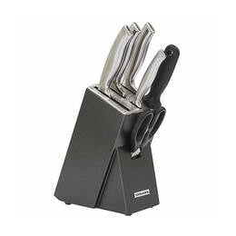 [Áp voucher 8%]  Bộ Dao 7 Món Thép Không Gỉ (4 Dao, 1 Kéo, 1 Đồ Mài, 1 Hộp Đựng Dao) - Màu Đen - LocknLock - CKK301